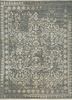 refuge grey and black wool and silk hand knotted Rug - HeadShot