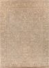  beige and brown wool and viscose hand knotted Rug