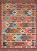 px-2109 warm copper/red red and orange jute and hemp flat weaves Rug