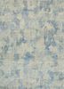 qm-701 oyster/medium sky blue blue wool and silk hand knotted Rug