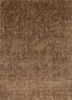 QM-702 Dark Ivory/Natural Brown ivory wool and silk hand knotted Rug