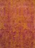 QM-709 Sunset/Fuchsia Rose red and orange wool and silk hand knotted Rug