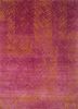 qm-951 sunset/fuchsia rose pink and purple wool and silk hand knotted Rug