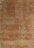 qm-951 ivory/raw sienna ivory wool and silk hand knotted Rug