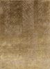 qm-951 pebble/brown beige and brown wool and silk hand knotted Rug