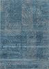 qm-951 crystal gray/blue tapestry grey and black wool and silk hand knotted Rug