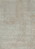 QM-951 Taupe Ash/Platinum ivory wool and silk hand knotted Rug