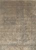 qm-951 charcoal slate/fossil beige and brown wool and silk hand knotted Rug