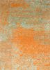 QM-958 Sunset/Fresh Lichen red and orange wool and silk hand knotted Rug