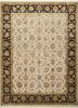 QNQ-03 Eucalyptus/Cocoa Brown ivory wool and silk hand knotted Rug