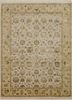 qnq-03 medium ivory/light gold ivory wool and silk hand knotted Rug