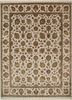 qnq-03 medium ivory/medium ivory beige and brown wool and silk hand knotted Rug