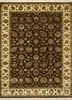 qnq-03 cocoa brown/light gold beige and brown wool and silk hand knotted Rug