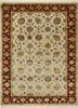 qnq-03 medium ivory/red ivory wool and silk hand knotted Rug