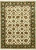qnq-03 medium ivory/fern green ivory wool and silk hand knotted Rug