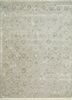 qnq-03 crystal gray/crystal gray grey and black wool and silk hand knotted Rug