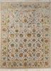 qnq-03 ivory/linen ivory wool and silk hand knotted Rug