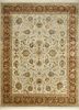qnq-10 medium ivory/red ivory wool and silk hand knotted Rug