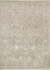 qnq-21 soft gray/soft gray grey and black wool and silk hand knotted Rug