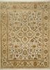 qnq-21 medium ivory/light tan ivory wool and silk hand knotted Rug