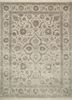 QNQ-21 Off White/Off White ivory wool and silk hand knotted Rug
