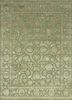 qnq-21 light cedar green/light cedar green green wool and silk hand knotted Rug