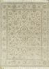 QNQ-21 Oyster/Oyster ivory wool and silk hand knotted Rug