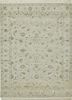 qnq-44 light silver/light silver grey and black wool and silk hand knotted Rug