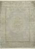 QNQ-55 Crystal Gray/Crystal Gray grey and black wool and silk hand knotted Rug