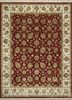 QRS-03 Medium Red/Antique White red and orange wool and silk hand knotted Rug