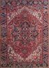 SATK-54 Velvet Red/Ebony red and orange wool hand knotted Rug