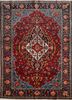 satk-98 red/ink blue red and orange wool hand knotted Rug