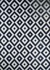 sdct-149 white/medieval blue grey and black cotton flat weaves Rug