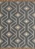 sdjg-01 forest green/silver grey and black jute and hemp flat weaves Rug