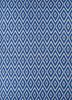 sdwl-148 medium cobalt/white blue wool flat weaves Rug
