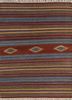 bedouin red and orange wool flat weaves Rug - HeadShot