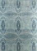 SHA-167 Light Sea Mist/Pearl Blue blue wool and silk hand knotted Rug