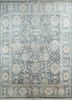 skps-138 dark navy/gray grey and black silk hand knotted Rug