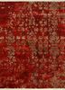 SKRT-813 Ribbon Red/Ribbon Red red and orange wool and silk hand knotted Rug