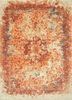 SKRT-814 Shell Coral/Tabasco red and orange wool and silk hand knotted Rug