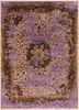 skrt-814 beige/grape berry beige and brown wool and silk hand knotted Rug