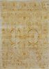 skrt-817 creamy white/yellow flash ivory wool and silk hand knotted Rug