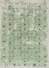 skrt-817 creamy white/vibrant green green wool and silk hand knotted Rug