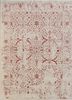 SKRT-817 Creamy White/Chili Pepper ivory wool and silk hand knotted Rug