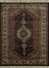 SKWL-100 Ebony/White grey and black wool hand knotted Rug