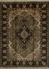 SKWL-115 Ebony/White grey and black wool hand knotted Rug