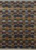 SKWL-162 Indian Brown/Gold Brown beige and brown wool hand knotted Rug