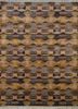 SKWL-162 Bronze Brown/Sunflower beige and brown wool hand knotted Rug