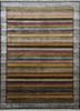 skwl-163 vibrant yellow/medium gray gold wool hand knotted Rug