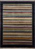 skwl-163 vibrant yellow/ebony grey and black wool hand knotted Rug